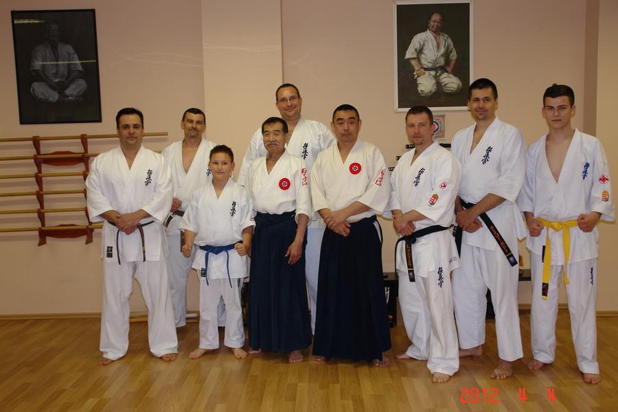 2012.04.04 - Hiko Ryu edzés Soshi Koshiro Tanaka és Shihan Kiyoshi Takeuchi mesterekkel Orosházán